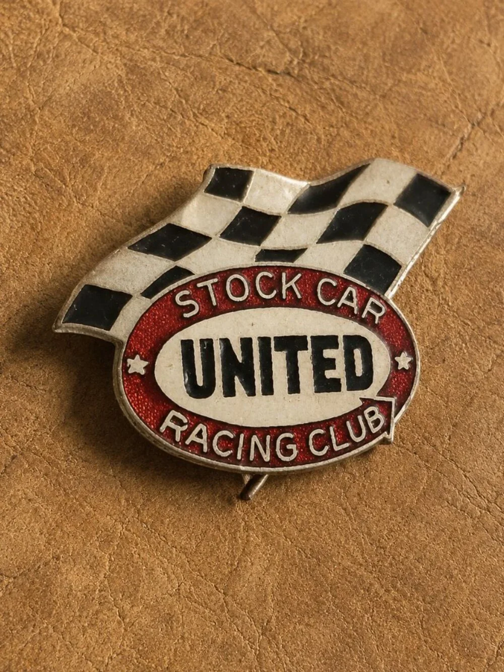 United Stock Car Racing Club Vintage Antique Jacket Lapel Screw Back Pin